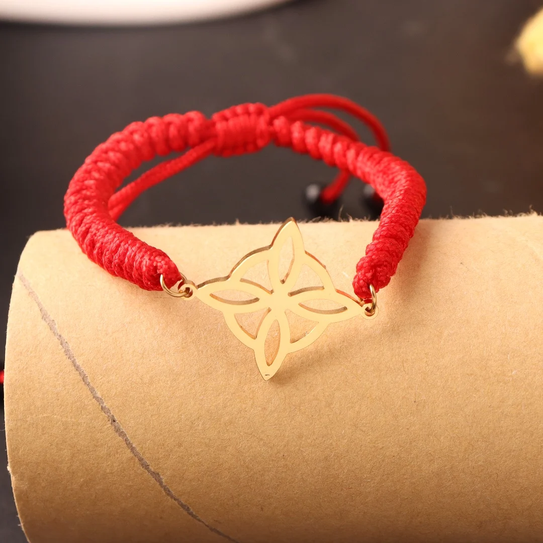 Hexenknoten-Armbänder für Frauen und Mädchen, geschichteter Edelstahl, Hexerei, Pulsera-Amulett, Schmuck, Geschenke – Detail 10