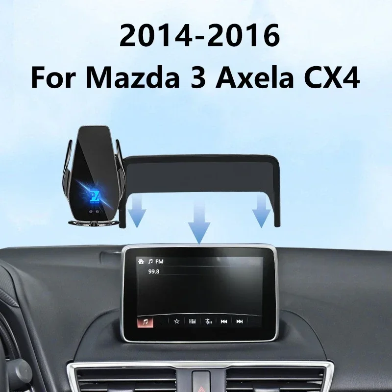 

Держатель для телефона в автомобиль для Mazda CX4 2016-2019 годов, беспроводное зарядное устройство, модификация салона навигации, Размер 7 дюймов