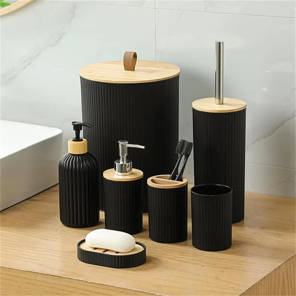 Elegant Glass Bathroom Toiletries Collection: Large-Capacity Soap Dispenser and Compact Travel Set