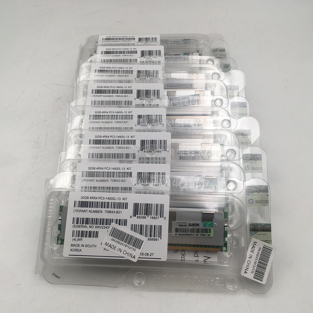 1 PCS For HP 708643 B21 712384 081 715275 001 32GB DDR3 1866 PC3 14900L ECC