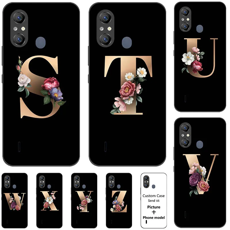 Flower26EnglishCaseForitelA49ItelA58ProNameLetterCustom