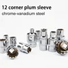 1pcs 1/2" Square Drive 12-point Socket Bit Ratchet wrench 12 Tooth Socket Wrench Hand Tool 12 Angles Plum Blossom Sleeve 8-32mm 2