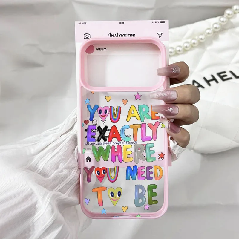 Premium Shockproof Clear Phone Case - 'You Are Exactly Where You Need To Be' Design