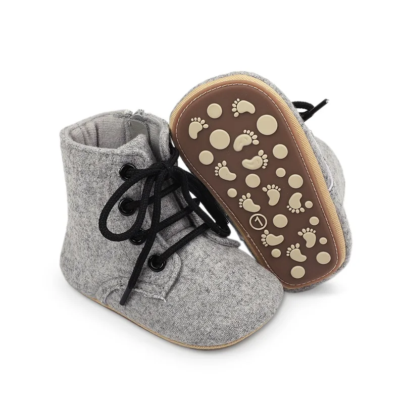 0-18M Baby Fashion Boots Boys Girls Autumn Winter Shoes Toddler Houndstooth Print Ankle Boots Baby Walking Shoes for Infant