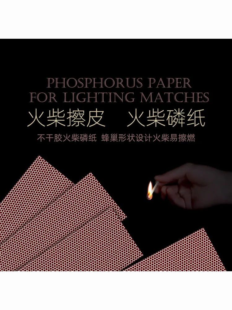 Sticker Eraser Candle Paper Matchstick Stick Flame Striker Self adhesive Sheet Matches Phosphorus Match Rectangle matchstick striker