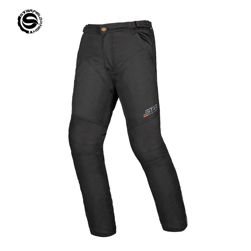 Star Field Knight Winter Motorcycle Pants Quick Take-off Waterproof CE Protection Pants Armor Black Ski Wear Men Motor Accessory