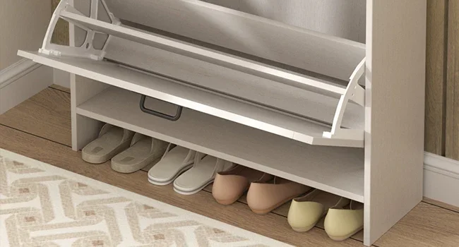 shoe rack for entryway cabinet