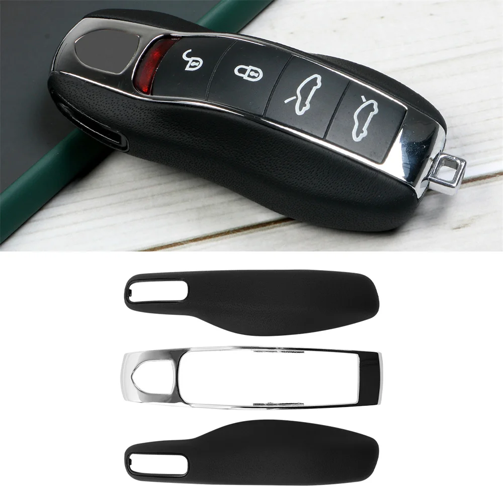 Leather Car Key For Porsche For Panamera Cayenne Cayman Macan Boxster 911 9ya 971 Shell Protection Remote Car Key Case Cover abs car key case for cayman for porsche cayenne panamera macan boxster 911 9ya 971 shell protection remote key cover accessory