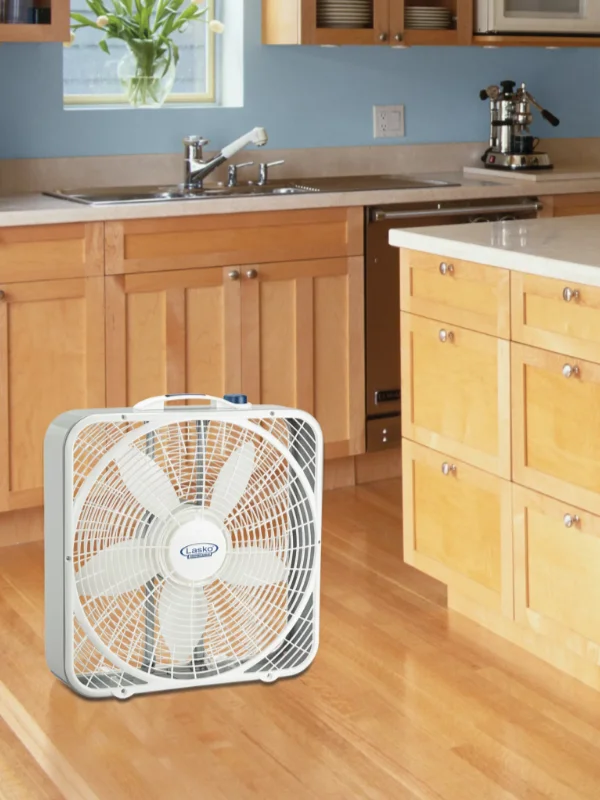 20 Weather-Shield Performance Box Fan with High Grill and 3 Speeds White  Window Ventilation Attic