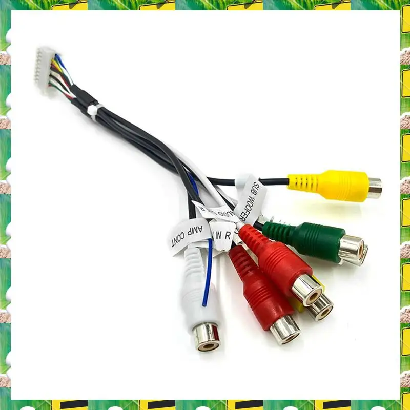 20 Pin Android Car Stereo RCA Wiring Harness Adapter 7-Head RCA Audio/Video AUX Cable