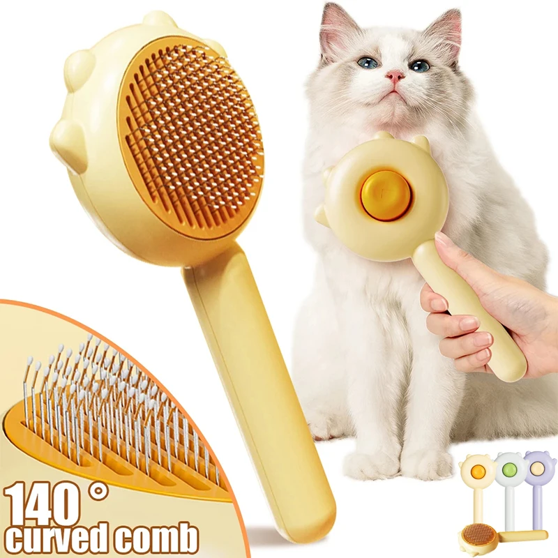 

Щетка для груминга кошек, расческа для ухода за шерстью длинная/короткая, для кошек и собак, домашних животных