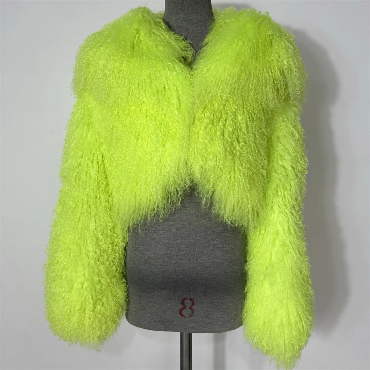 ムートン・ファーコート MOLLIOLLI LIU Texture Fur Half Coat Green MOLLIOLLI(モリオリ) ムートン・ファーコート(レディース