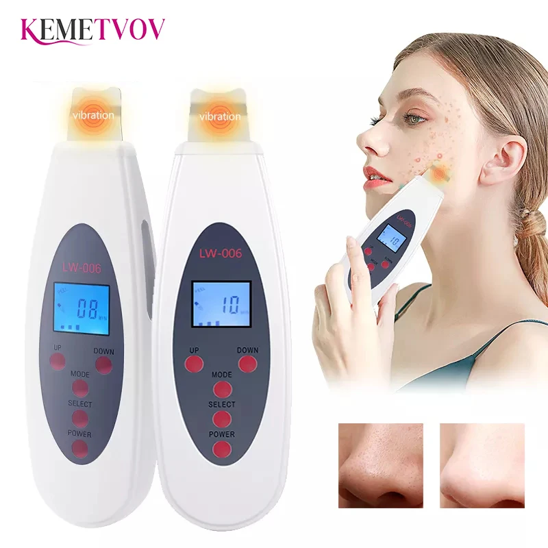 Ultrasonic Facial Scrubber Deep Face Cleaning Machine Remove Facial Massager