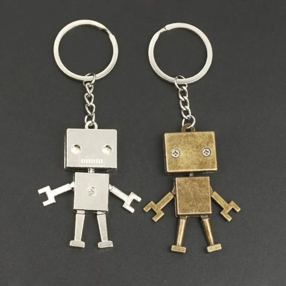Tiny Robot Keyring Tiny Steampunk Robot Home Decor, Handmade Wood
