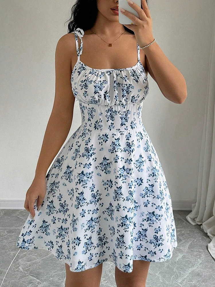 women's summer floral spaghetti strap beach short dress,womens dresses,woman clothing,woman clothes,sundress,new in dress 2025 women's summer floral spaghetti strap beach short dress,womens dresses,woman clothing,woman clothes,sundress,new in dress 2025