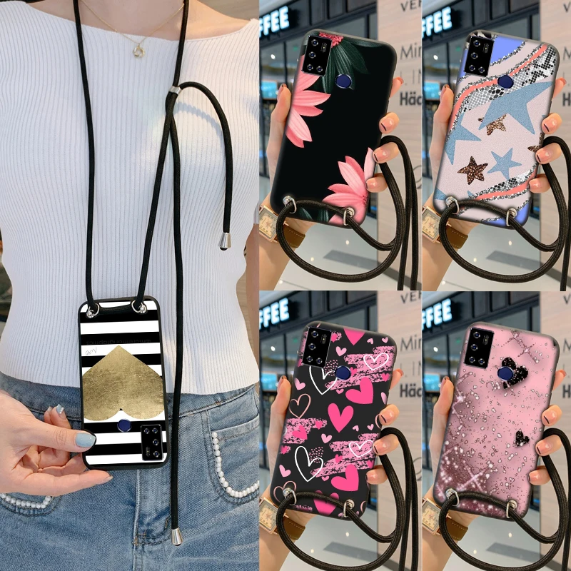 

Necklace Lanyard Rope Cover Case For Samsung Galaxy A70 A72 A71 A8 Plus 2018 A80 A82 A8S A9 Pro A90 A91 A9S Phone Cases