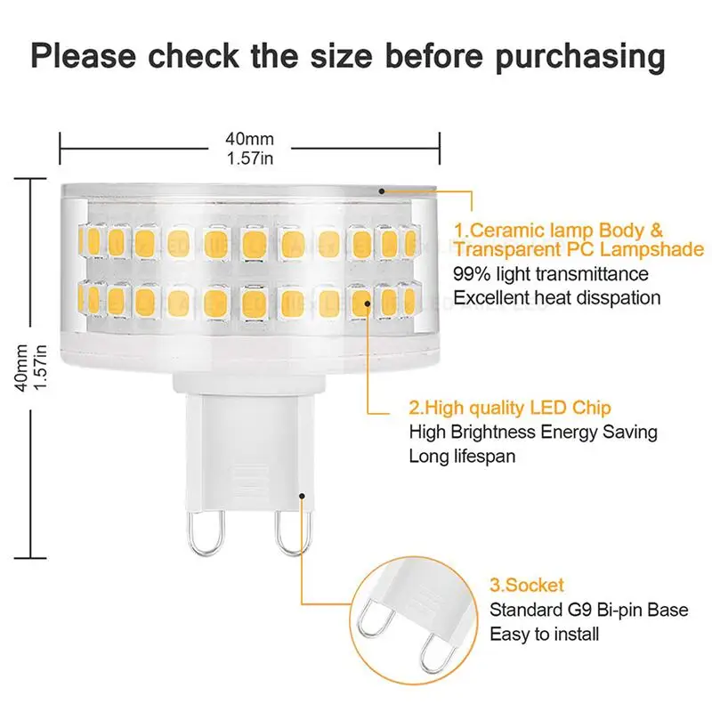 LED 전구 밝기 조절 E27 E14 G9 8W 12W 15W AC220V SMD2835 깜박임 없음 LED 조명 램프, 샹들리에 조명 교체 80W 할로겐 조명
