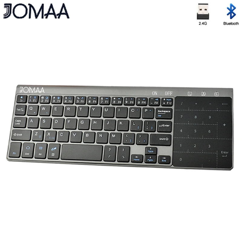 Jomaa Mini clavier Bluetooth 2,4 G sans fil portable léger avec pavé  tactile intégré, compatible avec Apple TV, PS4, HTPC – les meilleurs  produits dans la boutique en ligne Joom Geek