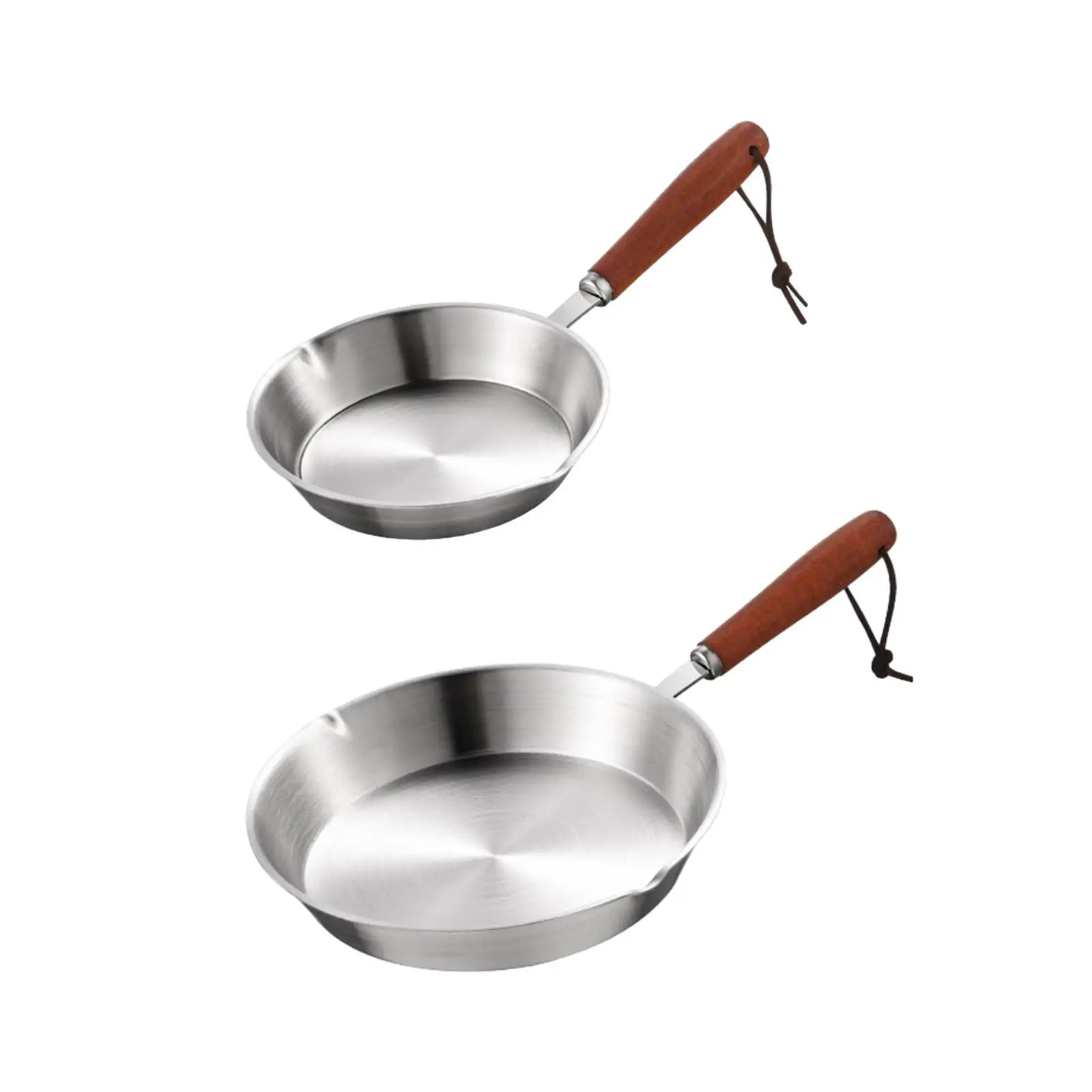 Stainless Steel Frying Pan Nonstick Cookware with Dual Spout Anti Scald Handle