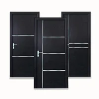Delicate appearance villa painting cheaper wood black solid core home room hotel slab interior flush wooden internal doors 1