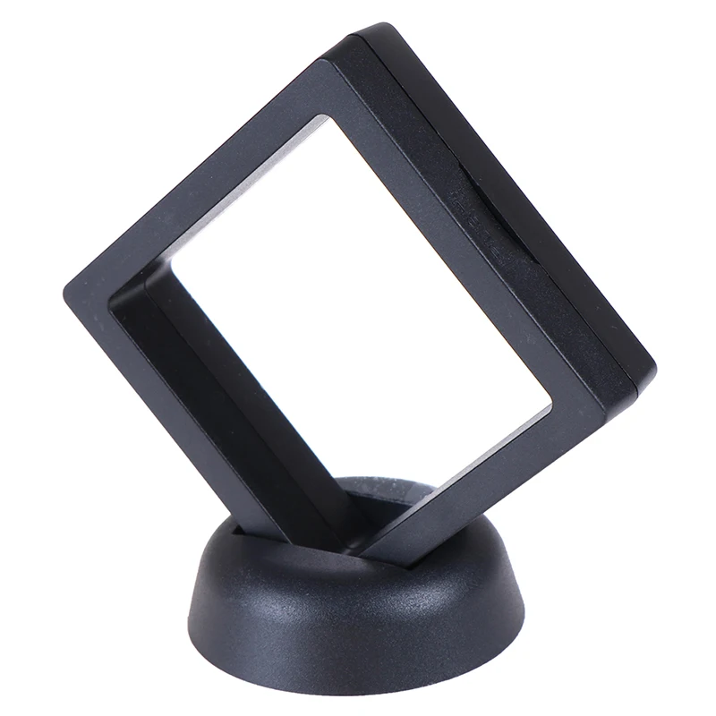Display Stand Jewelry Tray 3D Floating Picture Frame Box Jewelry Home Display Stand Ring Pendant Holder Protect Jewellery Presentation Case