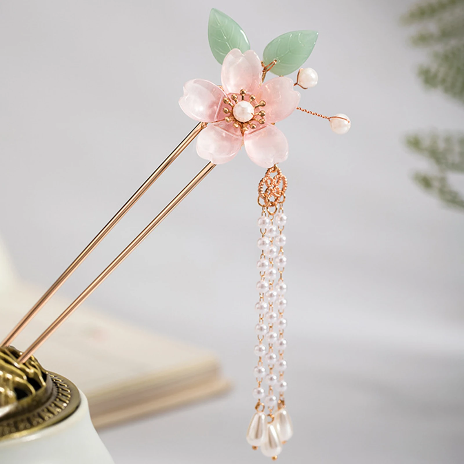 Chinese Hair Sticks Vintage Hair Accessories Flower Long 