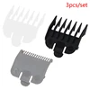3Pcs 1.5mm/3mm/4.5mm Hair Clipper Replacement Sheath Limit Comb Accessory Guide Comb Professional Suitable for Wahl Trimmers 3