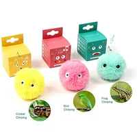 Interactive Ball Smart Cat Toys Plush Electric Catnip Training Toy Kitten Touch Sounding Pet Product Squeak Toy Ball 5