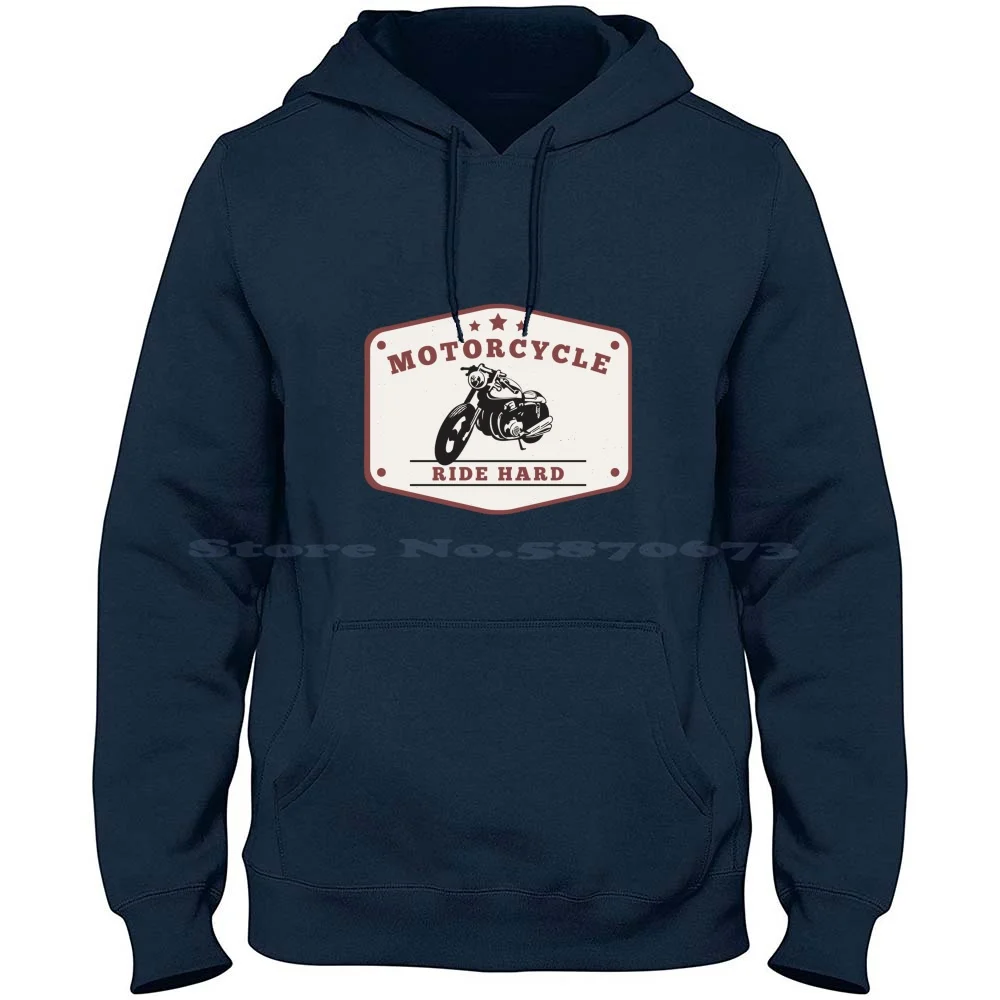 Moto Ride Hard-Old School Style 100% Cotone Felpa Con Cappuccio Simson Moto Moto Moto Vintage Vintage Moto