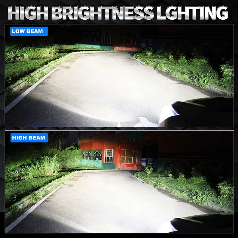 HLXG H7 H4 LED 헤드라이트 5570 CSP 캔버스 K5C H1 H11 H8 HB3 HB4 9005 9006 플러그 6000K 12V 자동차 LED 라이트 안개등 구리 튜브 2개