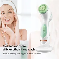 CkeyiN 3 In 1 Electric Facial Cleansing Brush Silicone Rotating Face Brush Deep Cleaning Skin Peeling Cleanser Exfoliation 50