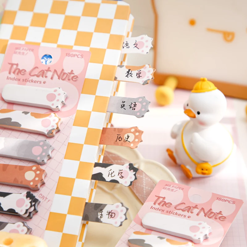 Mr. Paper 4Style 180piece/set Cute Index Sticker Cat Note