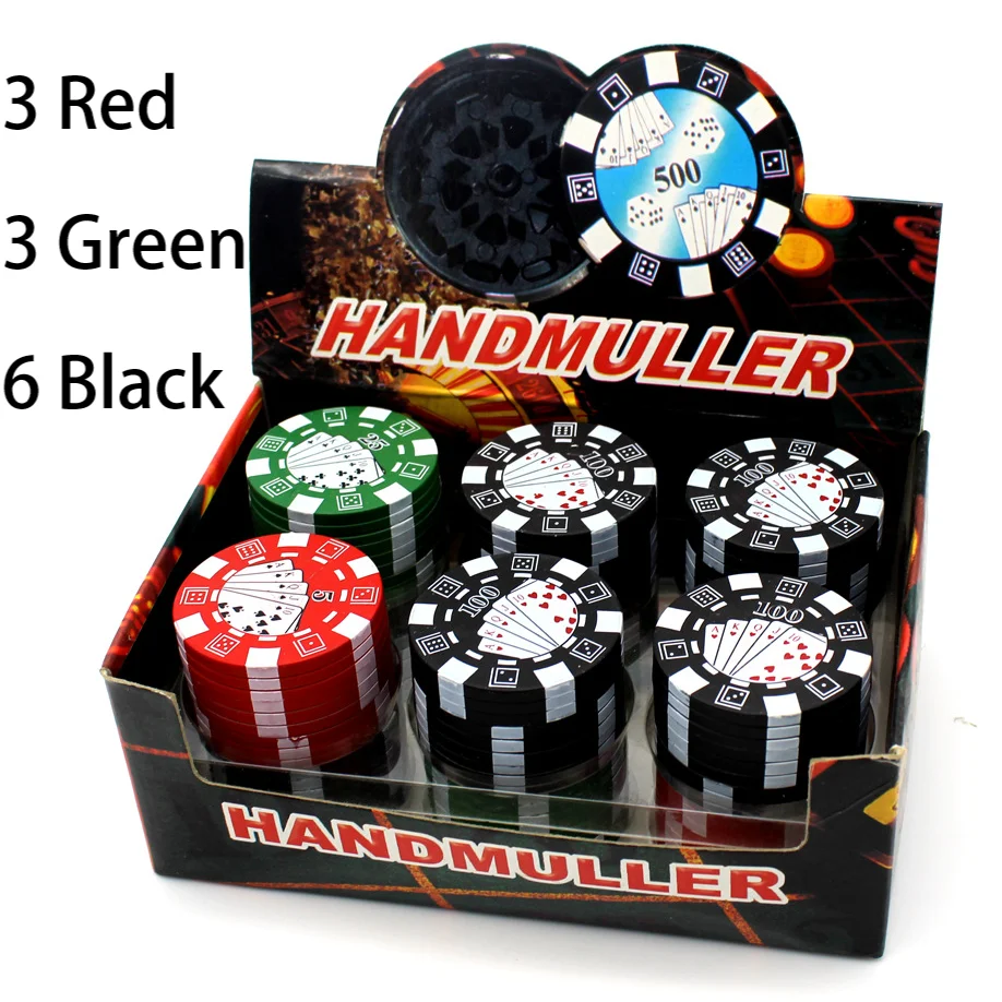 3-Layer Herb Grinder - Poker Chip Style Spice Cutter