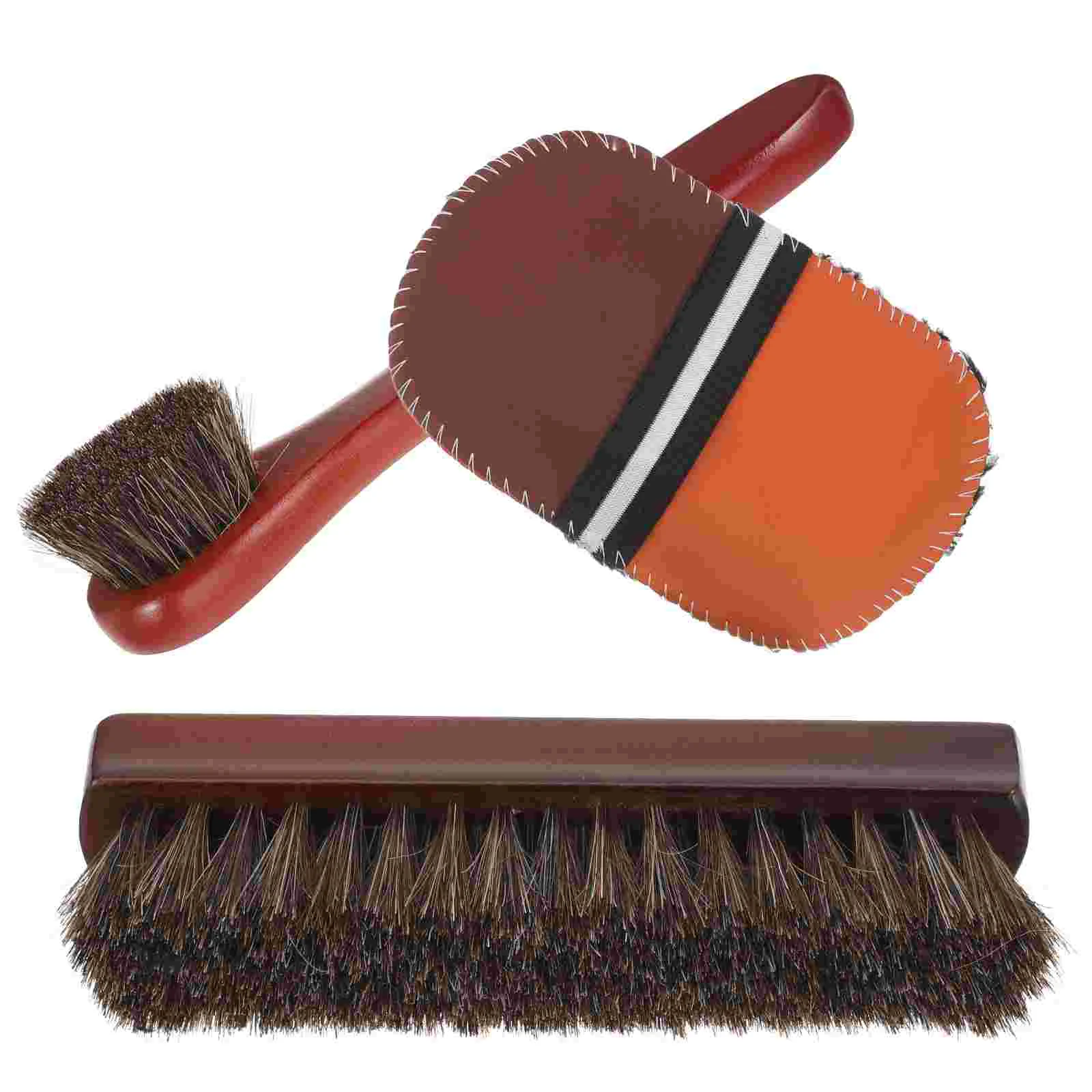 

Shoe Brush Polishing Horse Hair Boot High Gloss Shoes Black Black Black Car Seat Sofa Set Black Cleaning Kit Cloth for