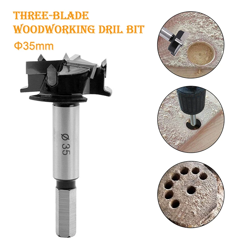 Woodworking Tools 3 Flutes Forstner Drill Bits Hole Saw Hinge Boring woodworking-tools-3-flutes-forstner-drill-bits-hole-saw-hinge-boring