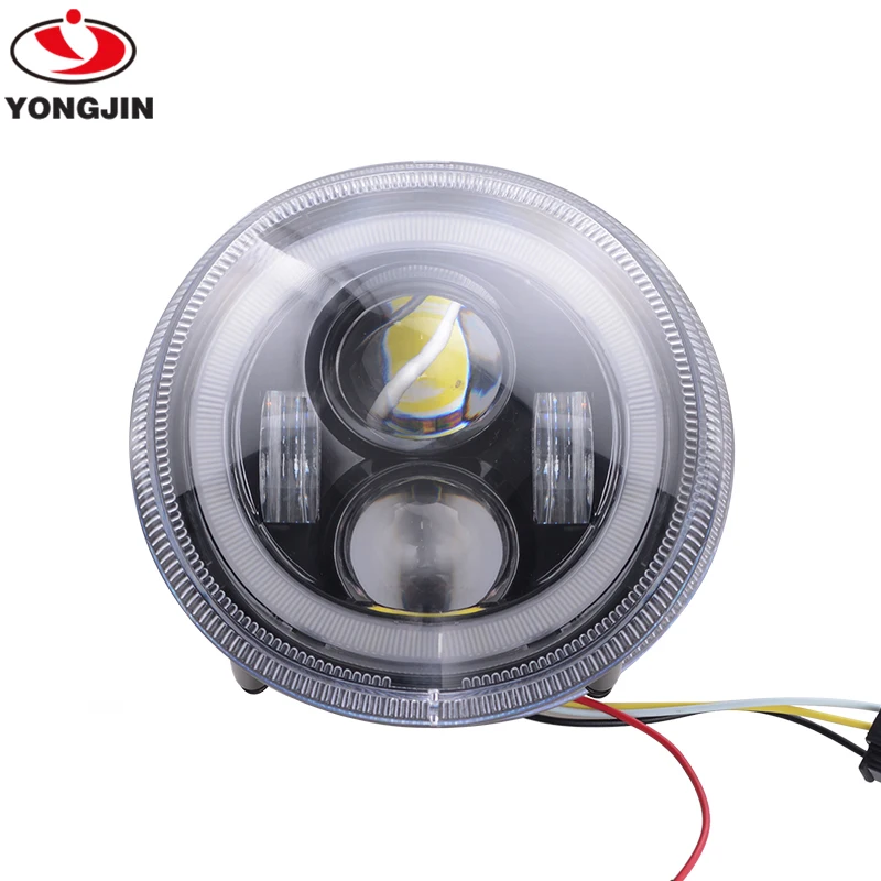 Sistema Di Illuminazione Per Moto Gruppo Faro Anteriore A Led Con Anello Halo Per Accessori Moto Vespa Gts 300