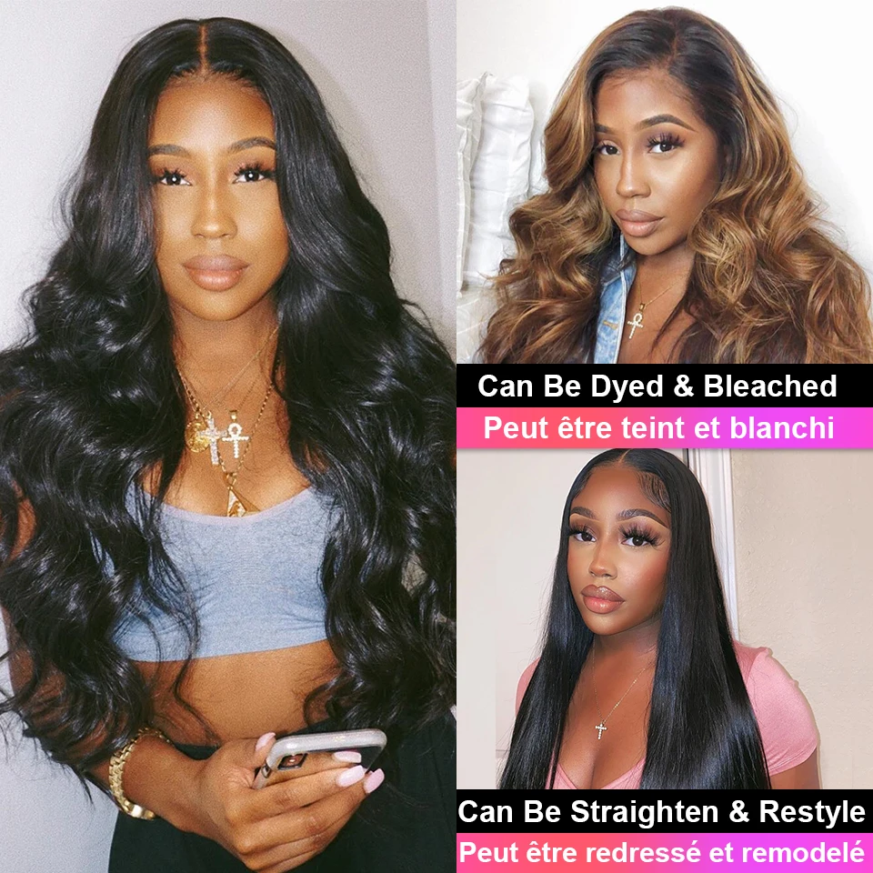 Lace Front Wig 13x4 Transparent Human Hair Body Wave 4x4 Closure