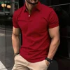 Fashion Men's Polo Shirt Simple Print T shirt Men Lapel Short Sleeve T-shirt Harajuku Street Shirts for Men New in Tops & Tees 6