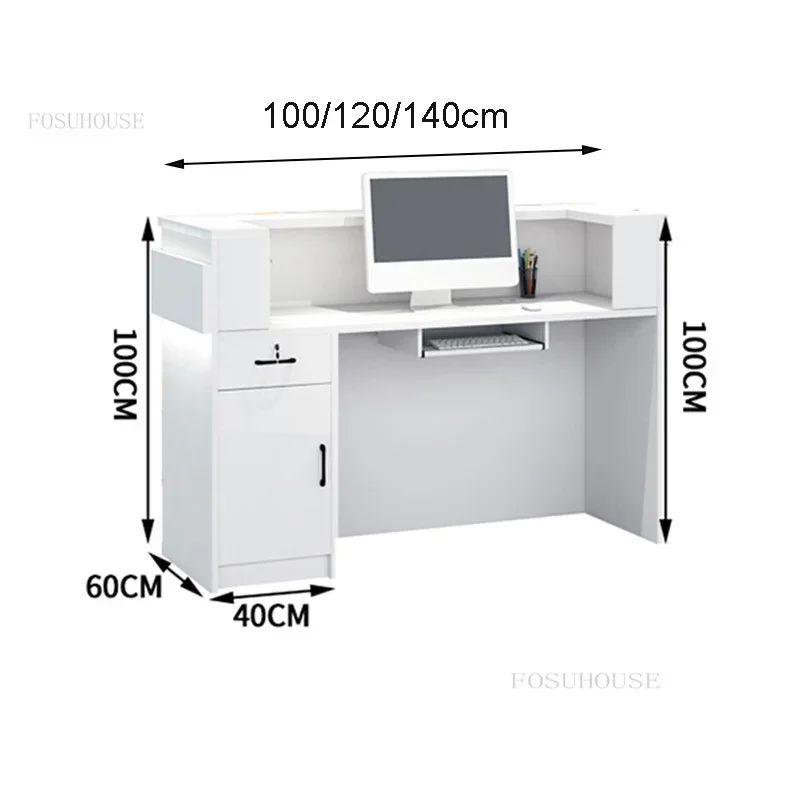 Light Luxury Reception Desks Small Beauty Institute Counter Reception Nordic Simple Clothing Store Front Desk Counter