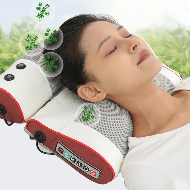 Electric Neck Back Massager Heat Shoulder Leg Kneading Massage Relax Pillow  Neck Strecher Health Care Massage Machine PainRelief - AliExpress