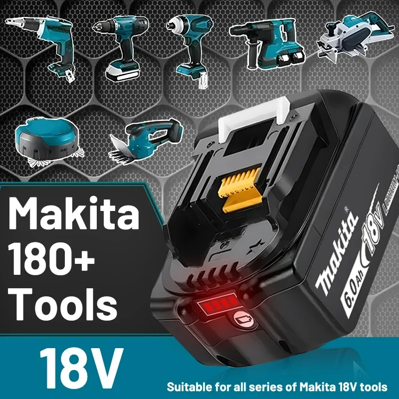 Makita Battery BL1860 Rechargeable Battery 18V 6.0Ah Lithium Ion for Makita 18v Battery 6Ah BL1850 BL1880 BL1860B LXT400 6