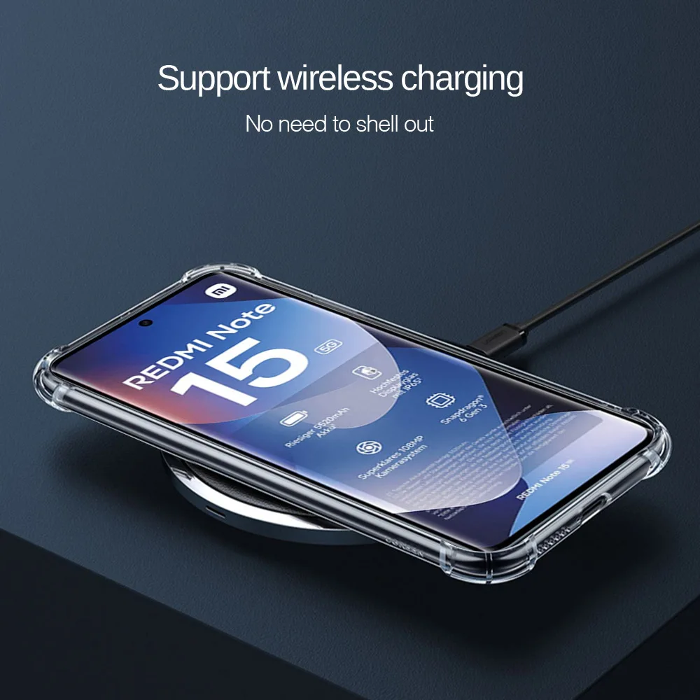 Transparent Crystal Soft Case - Clear TPU Shockproof Coque Back Cover