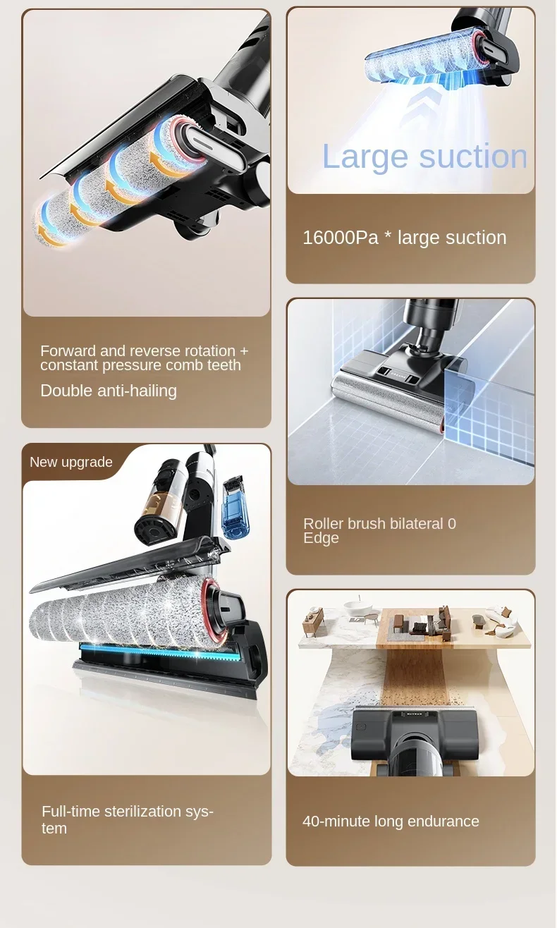DREAME H20Mix Floor washing machine Cleaning, Mopping and vacuuming machine Household appliances hot air quick drying 6