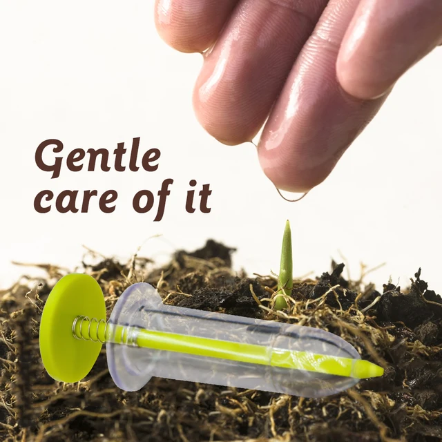 Mini Sower Hand-held Garden Sowing Supplie Tool Spring Flower Gardening Vegetable Seeding Dispenser Syringe Seeder Light Compact 4