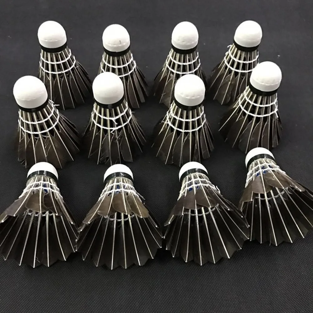 

3/6/12Pcs Household Sport Stable Black Goose Feather Badminton Shuttlecock Durable Professional