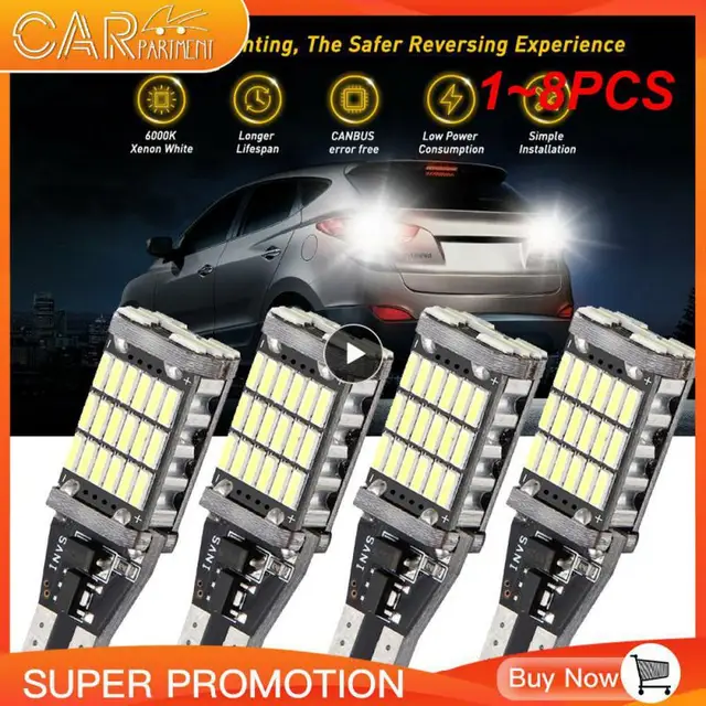1~8PCS 2x Canbus T15 W16W LED Bulbs Reverse Lights 4014SMD Car LED Back Up Rear Lamp For 5 Series E60 E61 F10 F11 F07 Mini