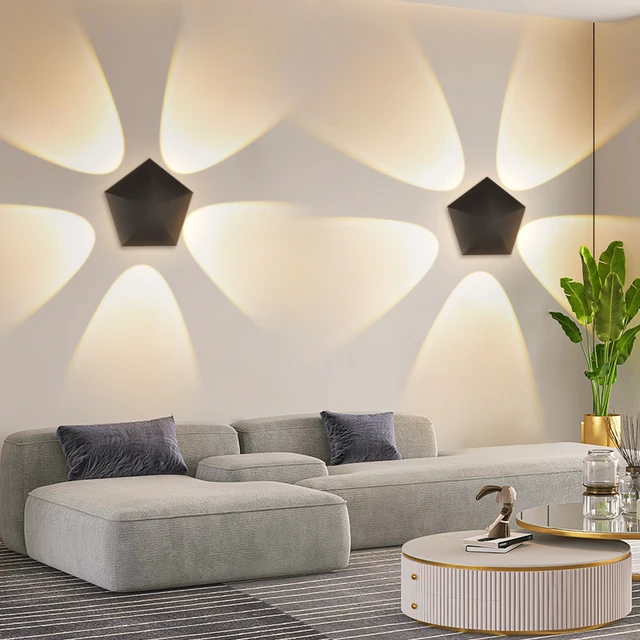 1 pieza de luz de pared, luz LED moderna simple, luz de sala de estar  cuadrada KTV creativa, aluminio redondo