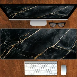 Modern Abstract Black Marble Stripe XXL Desk Mat - Large Extended Mouse Pad 900x400mm - 300x600x2MM (Mouse pad)