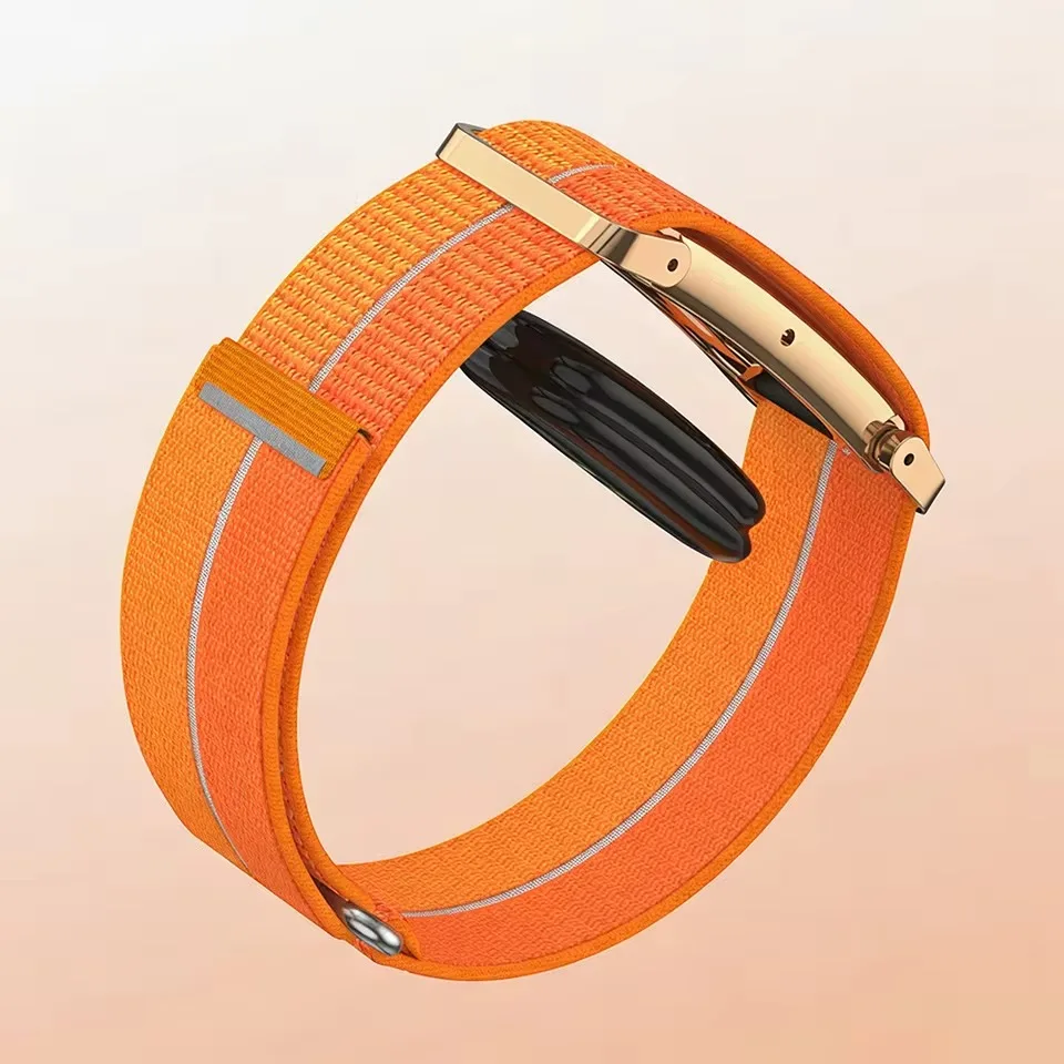 Google Fitbit Air용 초슬림 나일론 손목 스트랩 초경량 통기성 퀵 릴리스 금속 보호 케이스 손목 밴드