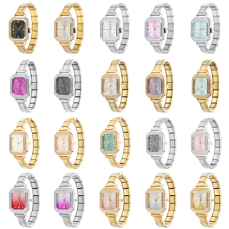 Y2k Mode Buntes Edelstahl-Armband mit Glänzenden Zirkonia für Männer und Frauen als Geburtstagsgeschenk oder DIY-Schmuck – Detail 1